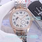 Fashionable Style Clone Cartier MTWTFSS Diamond Bezel 2-Tone Gold Men's Watch